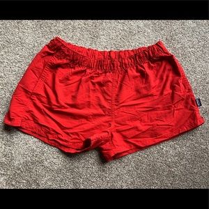 Patagonia barely baggies bright red